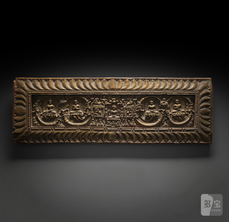 A WOOD MANUSCRIPT COVER